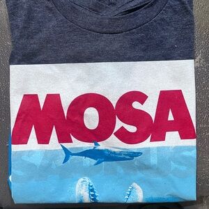 MOSA Kids Shark Graphic Tee - Navy and Blue